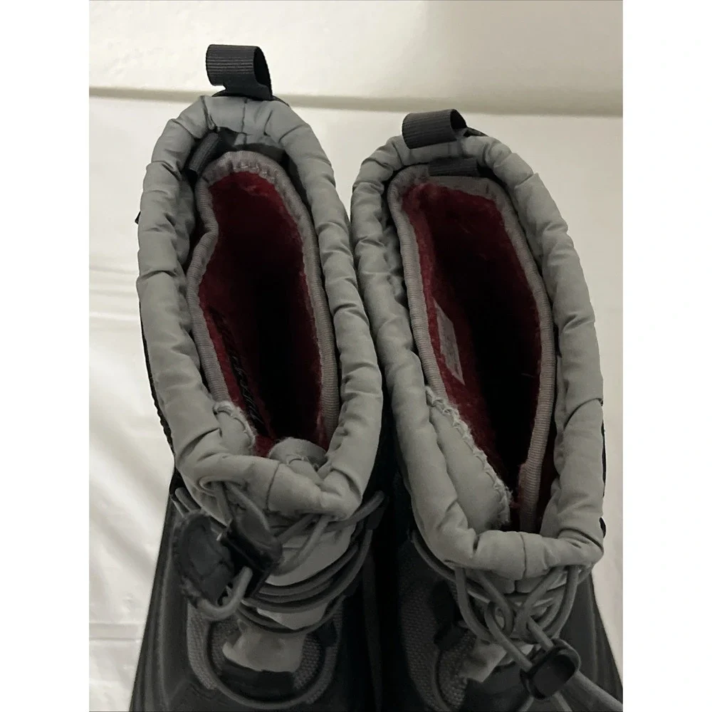 The North Face Alpenglow IV Boots Mens 7 Winter Lace Up Mid Calf Gray Black Snow
